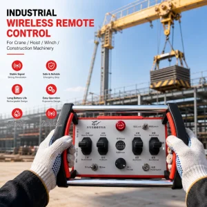 12V/24V Hydraulic Industrial Remote Controller, 4 Joysticks, IP68 Waterproof Wireless Remote for Crane and Truck