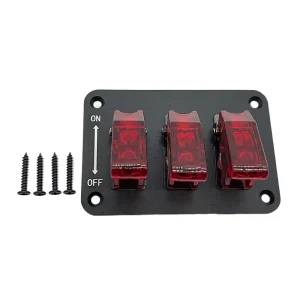 12V 24V OLIVER Fitment Racing Three position Combination LED Light Metal Panel Toggle Modified Ignition Switch