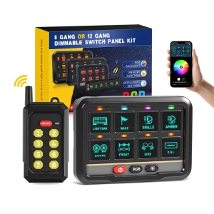 12V 24V Off Road Car APP Control RF Remote Control 6 Gang 8 Gang Programmable Automotive Panel Wireless Switch