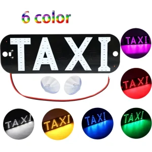 12V 3W LED Taxi Indicator Light Auto Exterior Lighting for Car Roof License Plate Taxi Light with FitmentSwitch