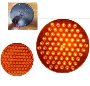 12V Amber Round Traffic Operation Indicator Light Vehicle Safety Warning Tail Lamp