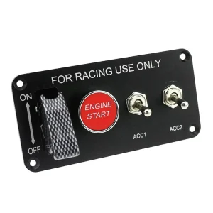 12V Ignition Switch Engine Start Push Button Panel Toggle Switch CE Certified Plastic+Aluminum for Motorcycle Racing
