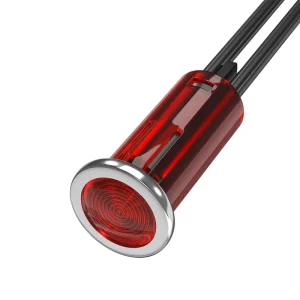 12V Indicator Lights Snap-in 1/2″ Panel Mount Scooter Indicator Lights Red LED Car Indicator Light for Truck