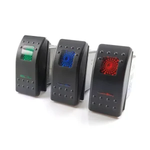 12V Rocker Switches RED Led Light 7 Pin on off on Rocker Switch
