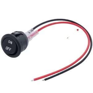 12V Round Rocker Switch AC 6A 250V 10A 125V SPST 2 Pin 2 Position On Off Toggle Switch for Car Boat Automotive RV Black