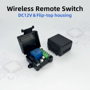 12V Universal Wireless Controller Switch Flip top Housing Design for Door Control Access System and Home Smart Control
