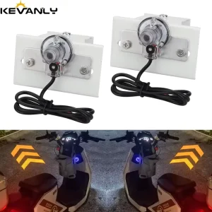 12V Waterproof Amber LED Motorcycle Car Turn Signal With Arrow Index Indicator Light Super Bright Daytime Running DRL