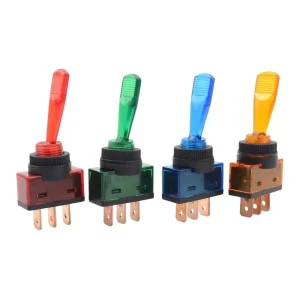12VDC 20A Illuminated Automotive Toggle Switch LED ASW 13D Made of Plastic for Car & Led Toggle Switch