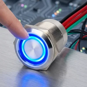 12mm 16mm 19mm 22mm Dimmer Switch Round Waterproof Metal Push Button Switch Momentary 12V LED Switch Manufacturer