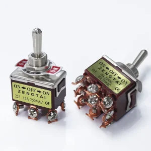12mm Industrial Toggle Switch E TEN Brown Plastic Metal 4 Pin 6 Pin 2 Position 3 Position ON OFF ON Panel Mount