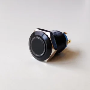 12mm Metal Black Aluminum Illuminated Push Button Switch