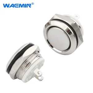 12mm Metal Push Button Switch Waterproof IP67 Light Touch Momentary Elevator Button Switch Door Ring Switch