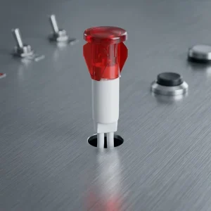 12mm Neon Signal Lamp Red Voltage Indicator Light with Resistor 110V 220V AC Panel Mount Equipment Fault Alarm