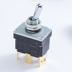 12mm Panel Mount Double Pole Waterproof Latching On On Toggle Switch