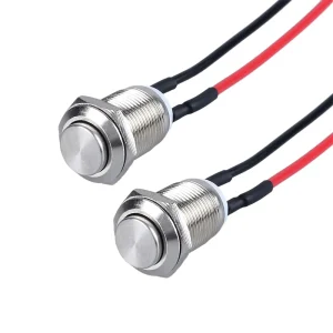 12mm Push Button Switch 12V 24V Compatible Wide Voltage Range Press Button Push Button Switch for Multiple Application