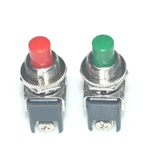 12mm Red/Green Normally Open Momentary Guitar Part Push-On/Push-Off Button Switch 1NO IP54 PBS-13 PBS-13B