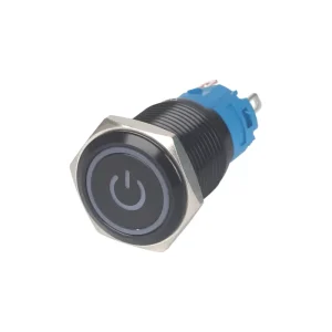 12mm Self locking Push Switch With Light 3a 5a 10a 12v~24v Black Push Button off on Switch