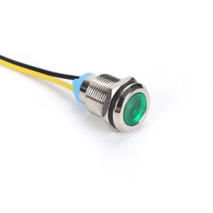 12mm wired stainless steel signal light 12V LED display indicator light low voltage industrial signal warning light