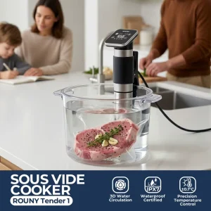 1300W Electric Water Stewing Sous Vide Immersion Circulator Waterproof Portable Cooking Machine Digital Timer Control for Hotel