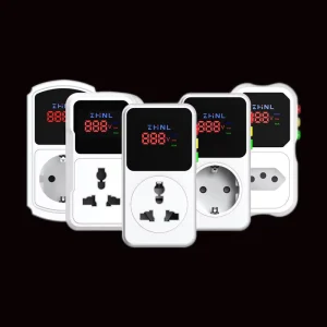 13A 230V Custom Digital Display Adjustable Automatic Surge Safe Refrigerator EU Plug Socket Over Under Voltage Protector