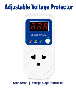 13A Adjustable Delay Voltage Protector Plug with Socket ABS Plastic Material 2860W MAX BS EU Standard Home Appliance