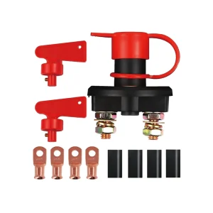150A Battery Disconnect Switch 12V Marine Master Power Cut Off Switch Car Battery Isolator Switch with Key for Boat RV Truck