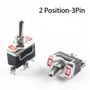 15A 12MM 2 Position 3 Foot Toggle Switches Medium ON-OFF Reset Locking Latching Toggle Switch