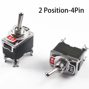 15A 12MM 2 Position 4 Foot Toggle Switches Medium ON OFF Reset Locking Latching Toggle Switch