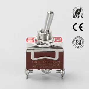 15A 250VAC SPDT ON OFF ON Marine Waterproof Metal Toggle Switch with 3 Screw Terminals CE RoHS Automotive Boat RV Truck OEM