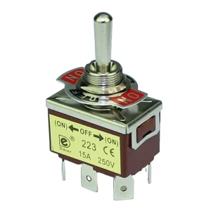 15A Toggle Switch DPDT (ON)-OFF-(ON) Momentary Electrical 6 Pins Toggle Switches With PCB Terminals for Car Auto Truck Boat