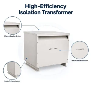 15KVA Stable 3 Phase Isolation Transformer High Efficiency JSY Dry Type Power Transformer