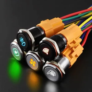 16/19/22 Custom logo Latching Momentary Push Button Switch