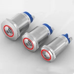 16 19 22mm Industrial Alarm Warning Buzzer Stainless Steel IP65 Red LED Ring Light Indicator Siren Flash 12V 24V 110V 220V 1