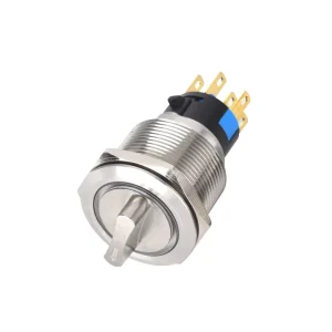 16/19/22mm Stainless Steel Waterproof Metal Knob Switch 2/3 Position Self-Locking Selector Switch 1NO1NC Combination IP65 Level