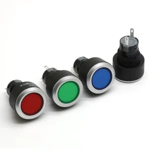 16/22mm Round Plastic LED Indicator Light Waterproof Power Signal Lamp for Distribution Cabinet 12V 24V 220V Available