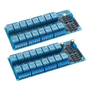 16 Channel Relay Module 5V 12V High Low Level Trigger with Optocoupler Protection LM2596 Power Control Board Module 16 Way