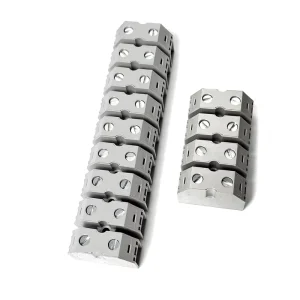 16.5mm Rail Terminal Blocks Grey Screw Connector Pluggable Brass Copper Terminal Block
