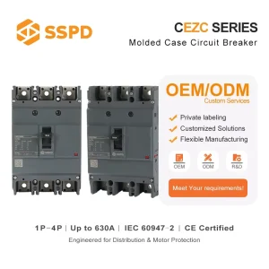160A 3P 440V Thermal Magnetic Circuit Breaker MCCB Electric Manual Transfer Switch