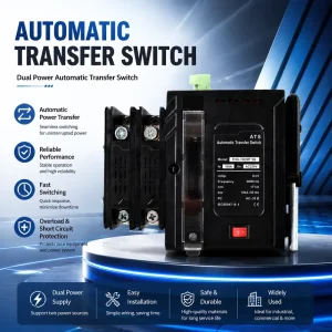 160A 3P Heavy Duty Dual Power ATS Automatic Transfer Switch Transfer Switching Equipment for Distribution System