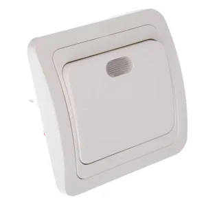 16A 250V 1 Gang 2 Way Push Button Wall Switch White Double Button Switch