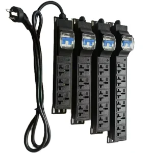 16A/32A PDU 6-Port 8-Way Aluminum Alloy Rack Socket Circuit Breaker PDU Rack Socket Server Room Power Strip