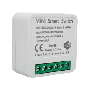 16A Mini WiFi Switch Works with Tuya DIY Smart Home Relay Smart Life App Control Remote Timer Compatible with Alexa Google Home