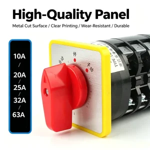 16A Universal Changeover Switch LW5D Rotary Selector Switch 7 Position for Industrial Control Panel