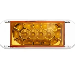 16LED Truck Side Light 12 24V Width Indicator Light with Multiple Optional Colors Electroplated Steady on Strobe Flashing