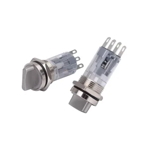 16MM Switch 2/3 Position 1NO1NC IP65 Waterproof Electrical Rotating Select Switch Latching ON-OFF Rotary Switch
