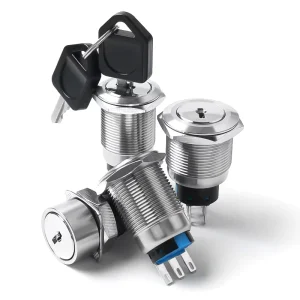 16mm 19mm 22mm Stainless Steel Metal Key Knob Button Self Resetting Self Locking IP65 Level Selector Switch for Home Appliances