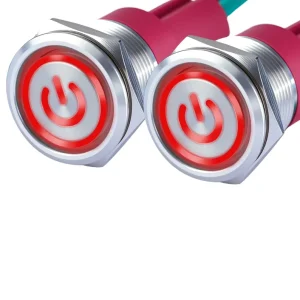 16mm 19mm LED Push Button Switch Miniature Momentary Latching 1NO1NC Press Button Push Button Switch for Electronic Device