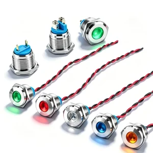 16mm Dual Color Tri Color Metal Indicator Light