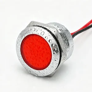 16mm LED Metal Indicator Light IP65 Waterproof Multi Color 3 220V Energy Efficient 10000 Hours Lifespan for Green