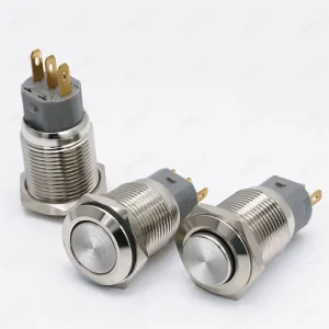 16mm Metal Push Button Switch Waterproof and Dustproof Self Locking and Instantaneous Function Mini Round Power Start Button
